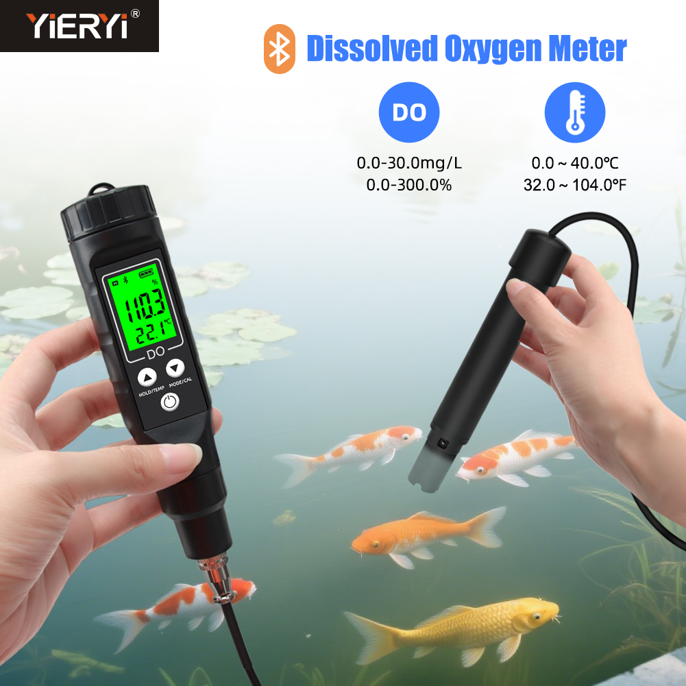 Aquarium Fish Online - イエイエ スマート溶存酸素計 ATC付き アプリデータロガー デジタルオンラインDOテスターキット 水槽