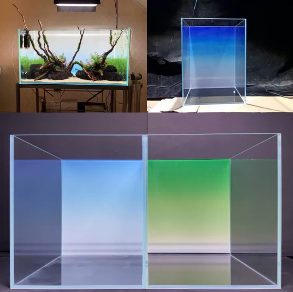 Aquarium Fish Colour - RGBアクリル製水槽背景 カラフルなグラデーション発光 APP制御 水槽背景装飾 サイズカスタマイズ可能