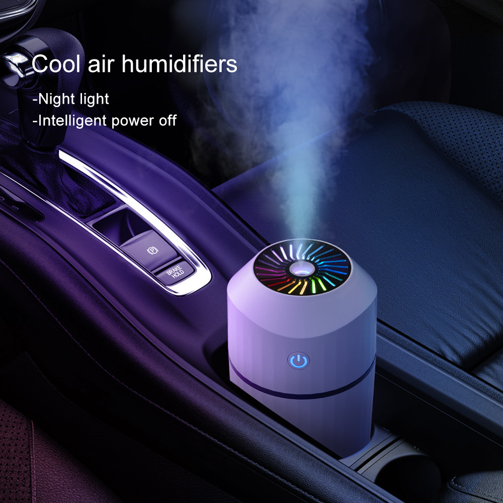 Refugium Light Nano - ポータブル車用空気加湿器自動空気清浄機アロモ LED ライト付きホームオフィス用ナノスプレー USB 超音波ミュートクリーンエアケア