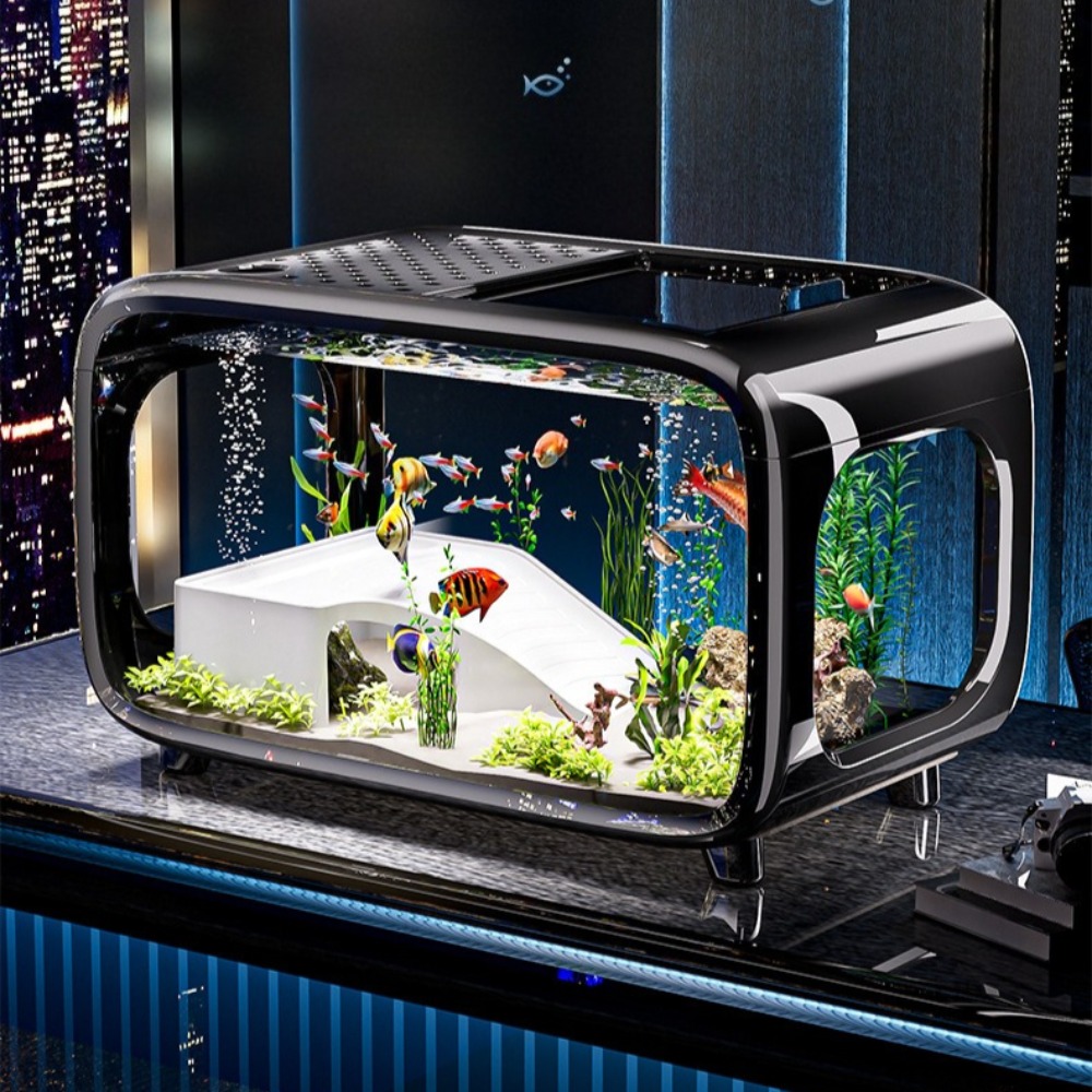 Aquarium Fish Only - 透明な高級水槽、耐久性のあるリビングルーム装飾、小型金魚水槽、耐衝撃性水槽用品
