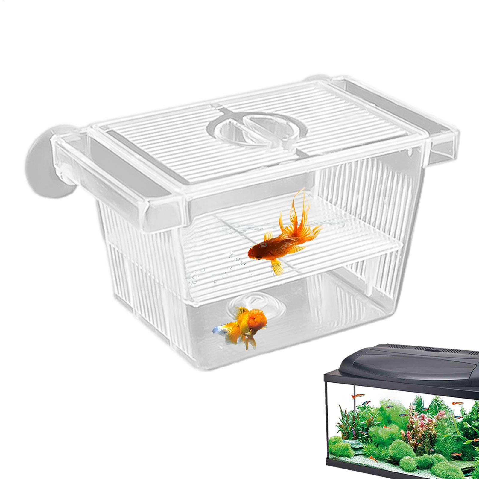 Aquarium Fish Jar - 水槽孵化場アクリル隔離ボックス繁殖ボックス産卵装置インキュベータータンク魚タンク仕切り板（幼魚・エビ用）