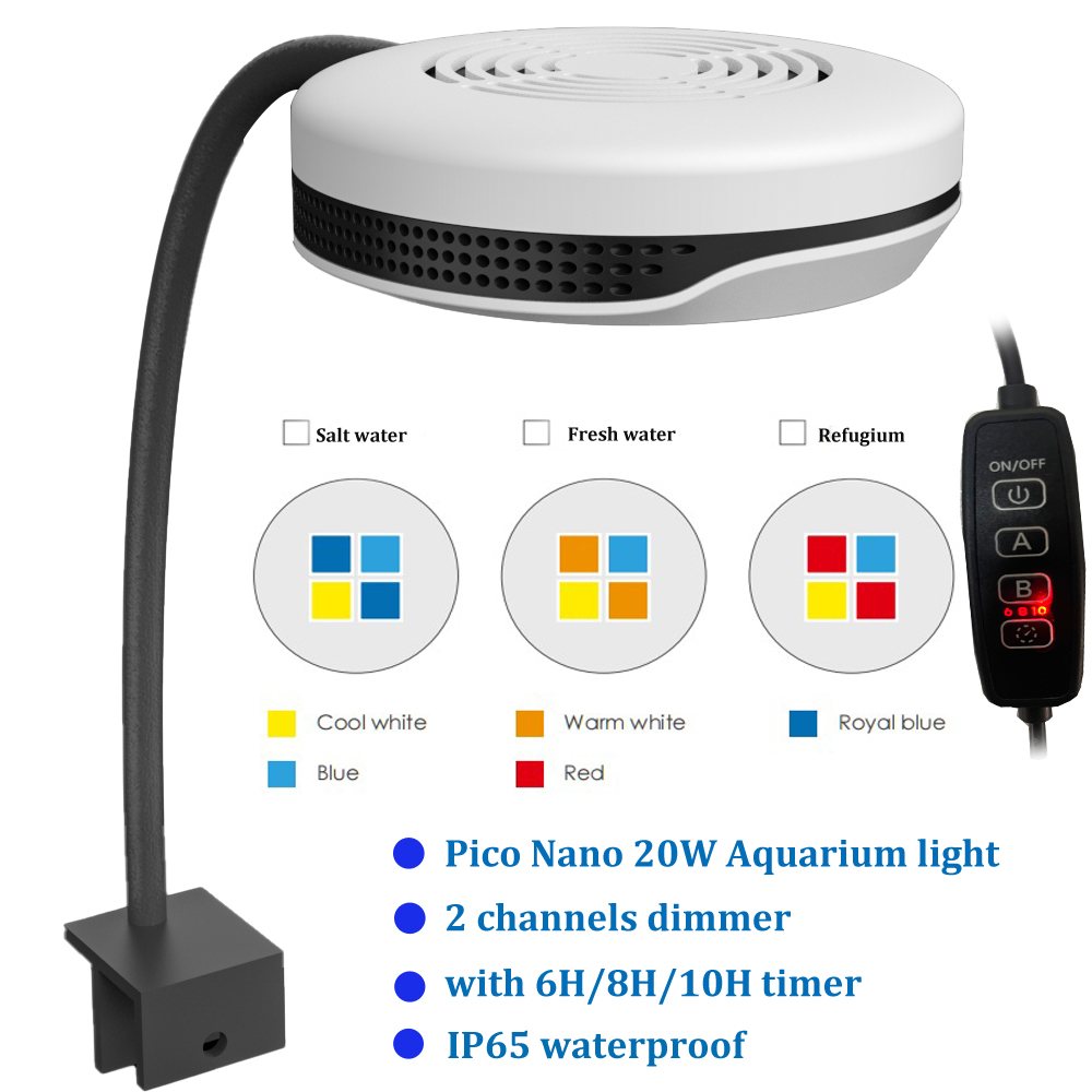 Refugium Light Nano - クリップ式20W LED水槽ライト Spectra Nano SP20 水槽ライト