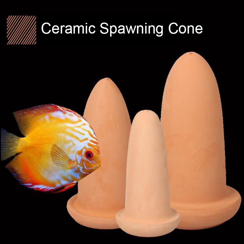Aquarium Fish Hiding Places - ディスクフィッシュとエンゼルフィッシュの飼育コーン洞窟用セラミック産卵品種コーン
