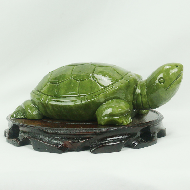 天然翡翠/亀の彫刻/家の装飾/風水装飾品/水槽玄関風水良いオ - Aquarium Fish Only のレビューと価格