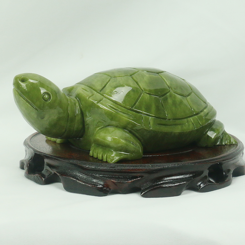 天然翡翠/亀の彫刻/家の装飾/風水装飾品/水槽玄関風水良いオ - Aquarium Fish Only のレビューと価格