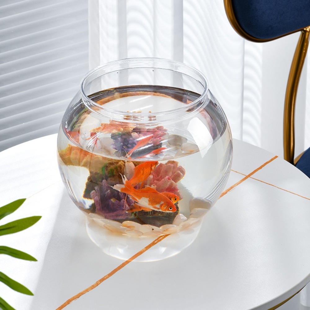 ホームデコレーション クリア透明丸型水槽 プラスチック製小型 - Aquarium Fish Jar のレビューと価格