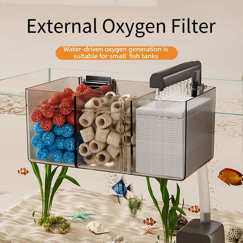 小型水槽用フィルターボックス 静音水循環システム 乾湿分離フ - Aquarium Fish Jar のレビューと価格
