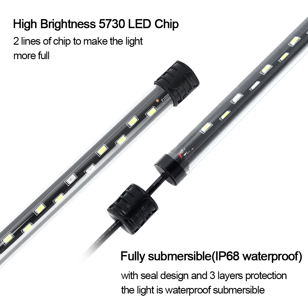 水族館ライト LED 植物成長ランプ防水水槽ライト 18-5 - Aquarium Fish Only のレビューと価格