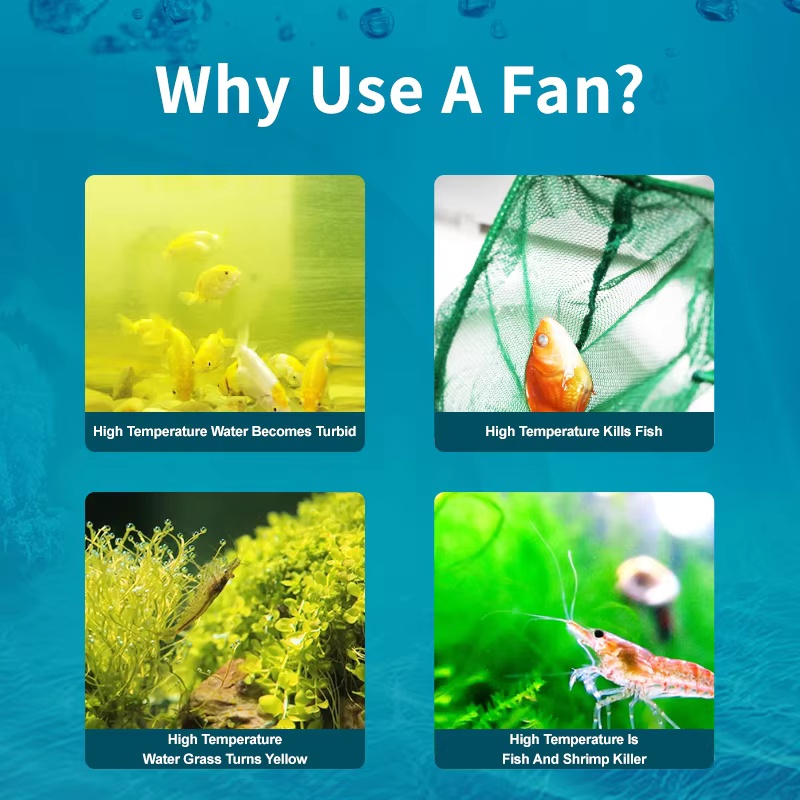 Jebao Jecod ACFシリーズ水槽冷却ファン12V  - Fish Co Aquarium のレビューと価格