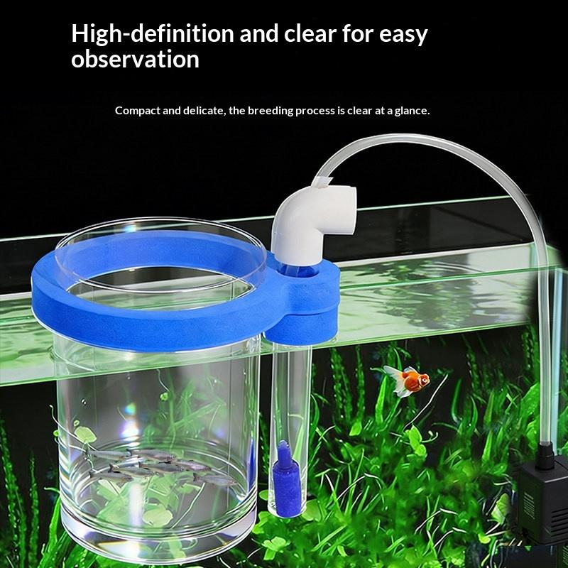 透明アクリル製魚繁殖ボックス、水ポンプ付きフローティング孵化 - Aquarium Fish Jar のレビューと価格