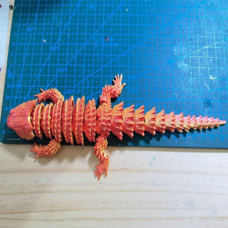 3Dプリントされた連結されたトカゲの置物、可動式漫画風フィギ - Aquarium Fish Only のレビューと価格