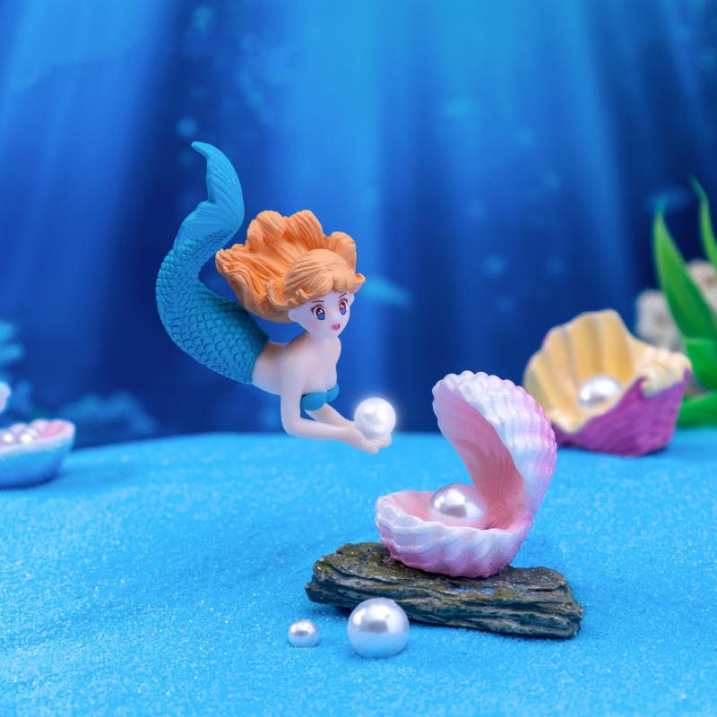 4 個のプラスチック水槽リトルマーメイドオーナメントミニチュ - Aquarium Fish Only のレビューと価格