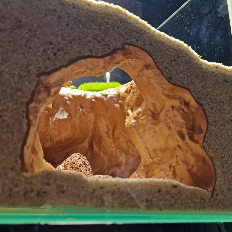 シンクホール洞窟水族館オーナメント - 爬虫類両生類テラリウ - Aquarium Fish Hiding Places のレビューと価格