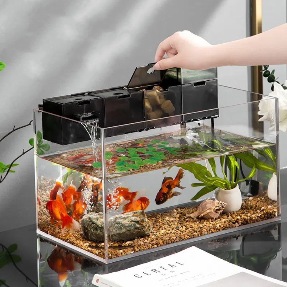 3in1外部式水槽フィルター プラスチック製静音フィッシュタ - Aquarium Fish Jar のレビューと価格