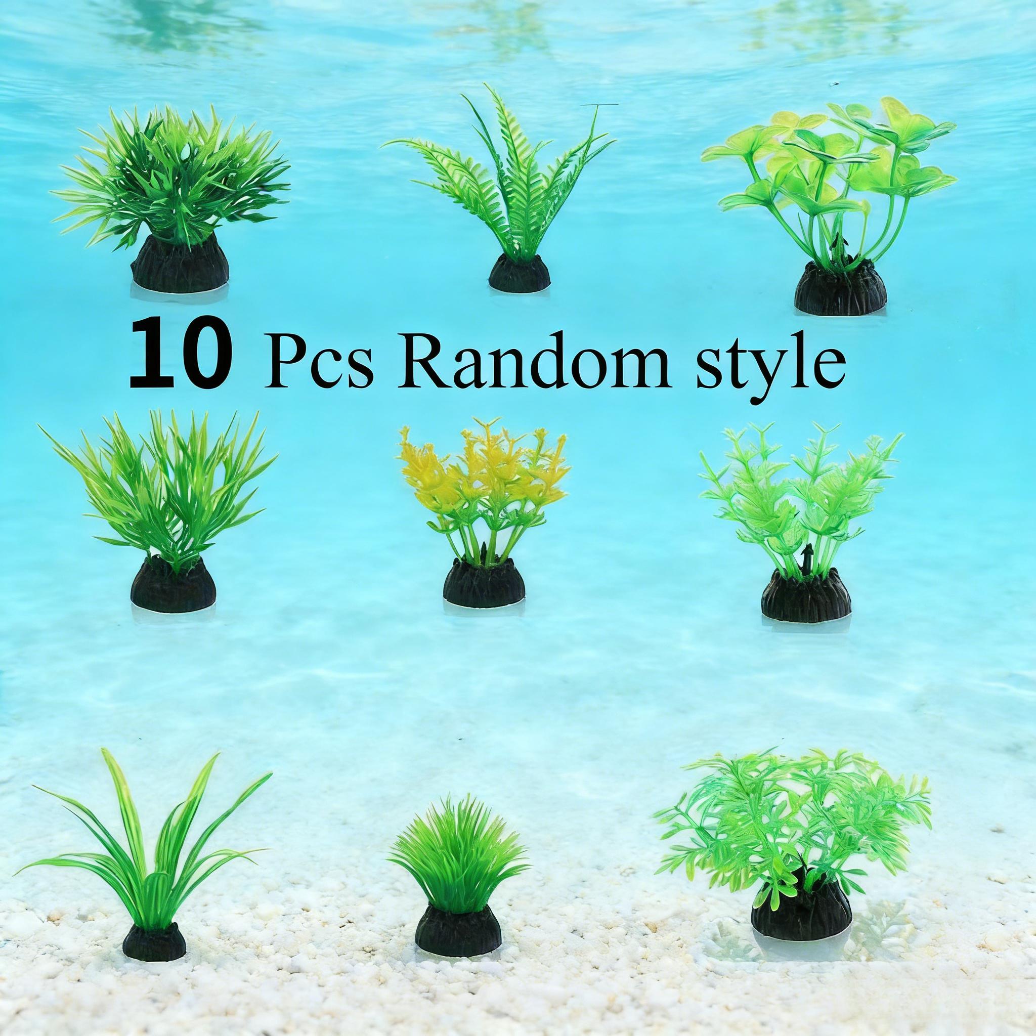 10個入り グリーン人工水槽植物 プラスチック製水槽用草飾り - Aquarium Fish Green のレビューと価格
