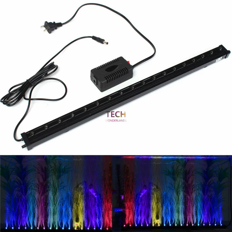 水族館の水槽水中水中気泡変色 LED ライト AC220-2 - Aquarium Fish Colour のレビューと価格