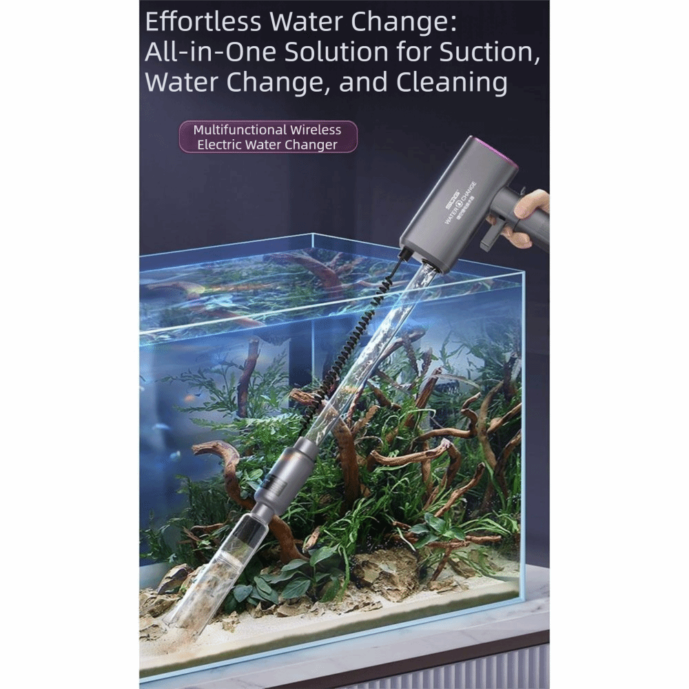 自動水槽掃除機 電動 超長バッテリー寿命 魚タンク砂クリーナ - Aquarium Fish Rate のレビューと価格