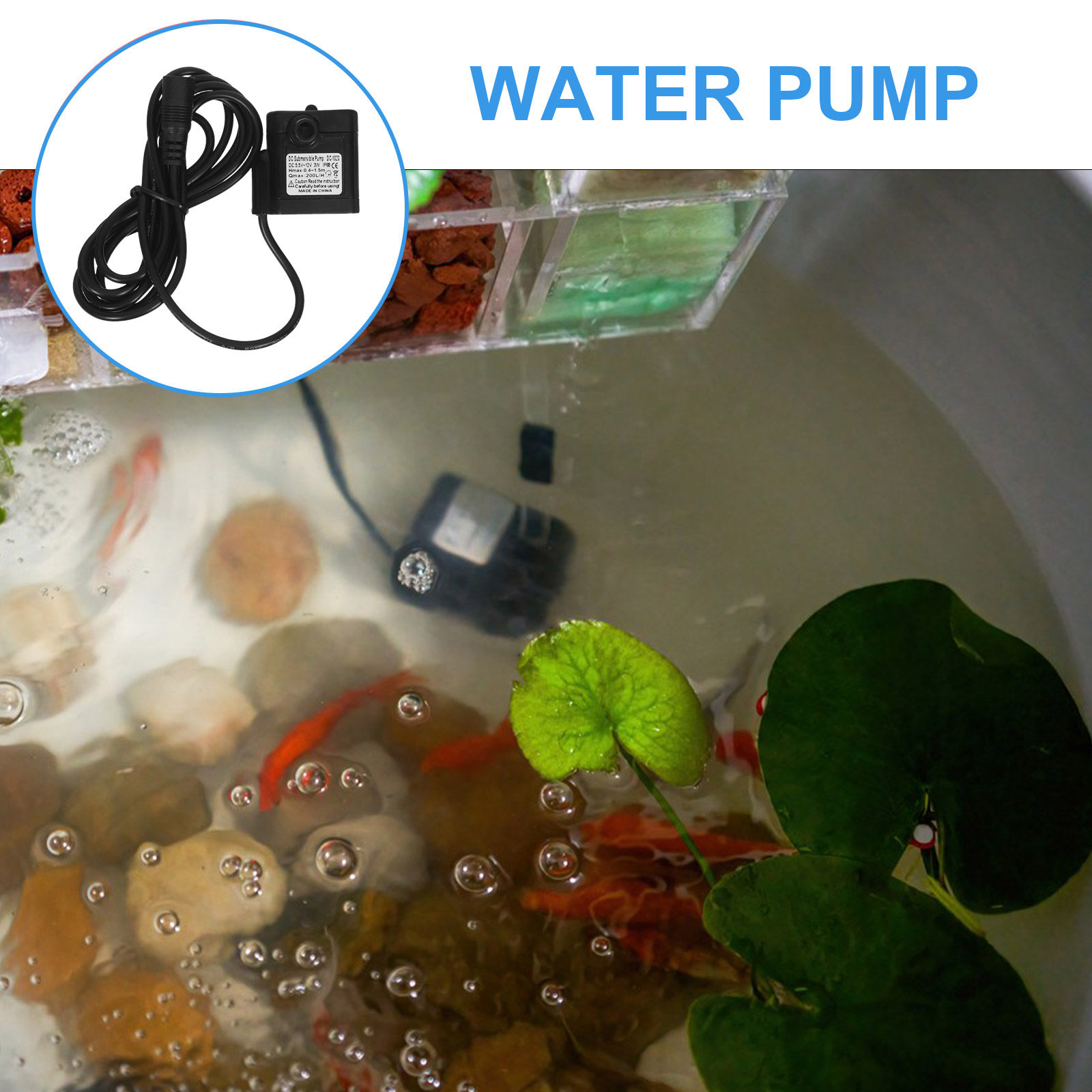 DC-1020 DC 12V 3W ミニ調整可能水中ポンプ  - Aquarium Fish Rate のレビューと価格
