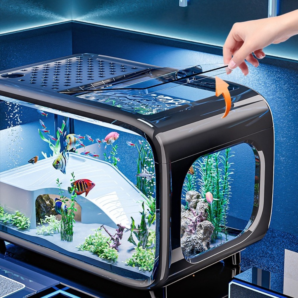 透明な高級水槽、耐久性のあるリビングルーム装飾、小型金魚水槽 - Aquarium Fish Only のレビューと価格
