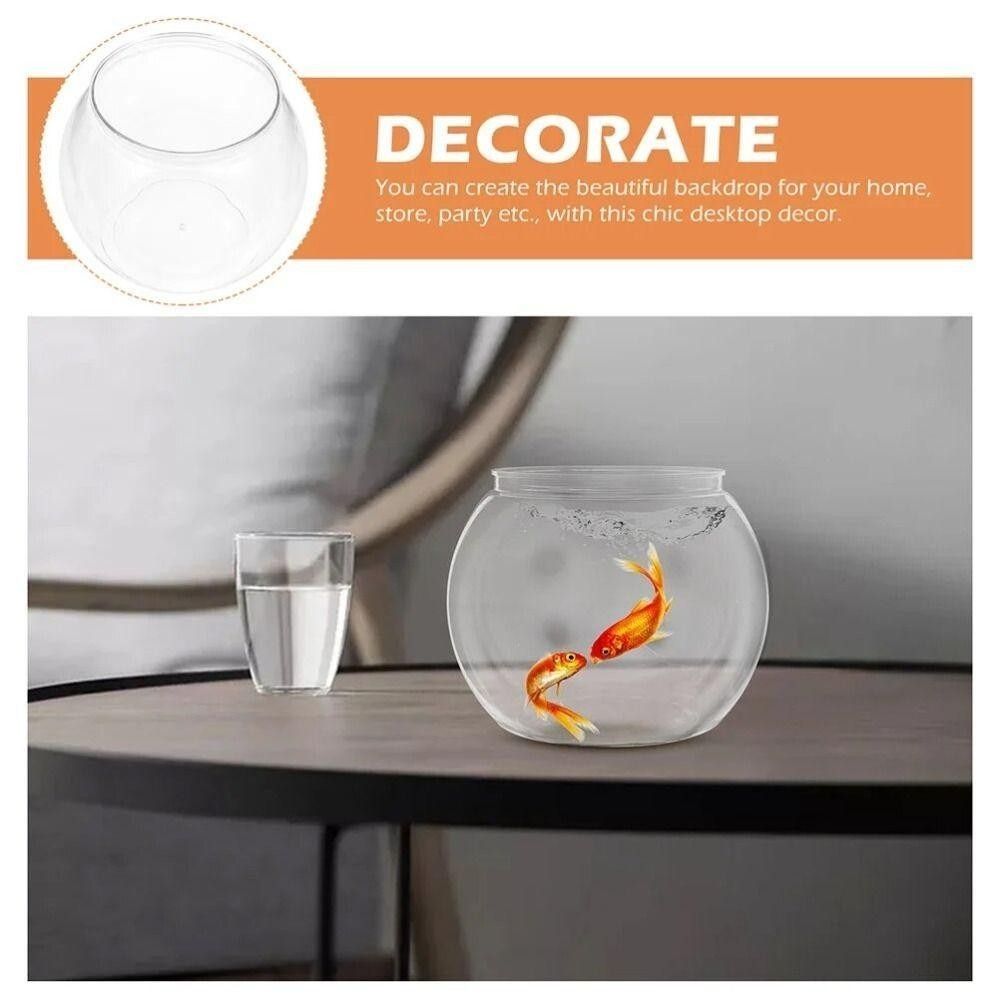新しい透明な水槽、丸型、割れない、プラスチック製、軽量、小型 - Aquarium Fish Jar のレビューと価格