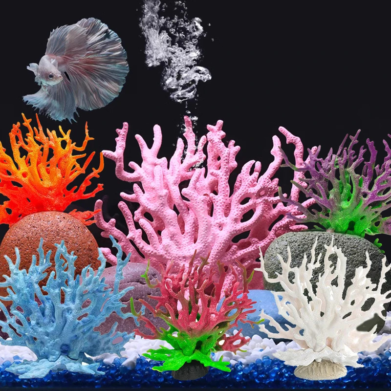 水族館サンゴシミュレーション人工偽サンゴ水槽植物風景装飾複数 - Aquarium Fish Colour のレビューと価格
